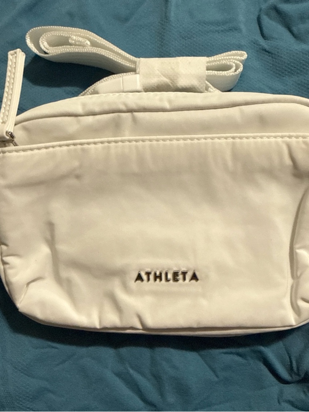 Athleta White Crossbody Pouch with Adjustable Strap